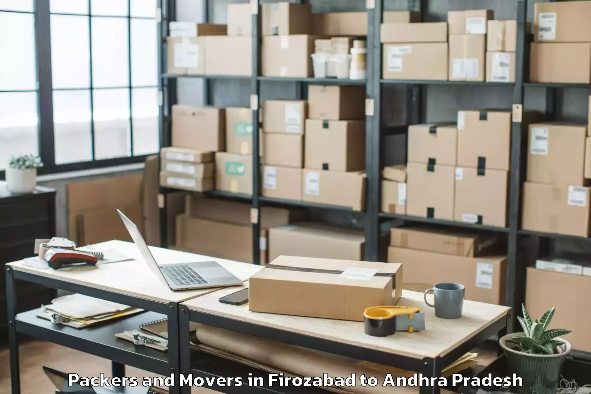 Book Firozabad to Koduru Packers And Movers